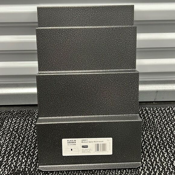 LYNK PROFESSIONAL Spice Rack Tray Heavy Gauge Steel 4 Tier Drawer Organizer, New - Picture 3 of 4